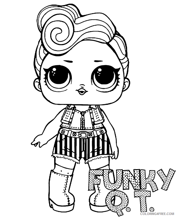 Doll Coloring Pages for Girls funky qt doll lol surprise Printable 2021 0338 Coloring4free