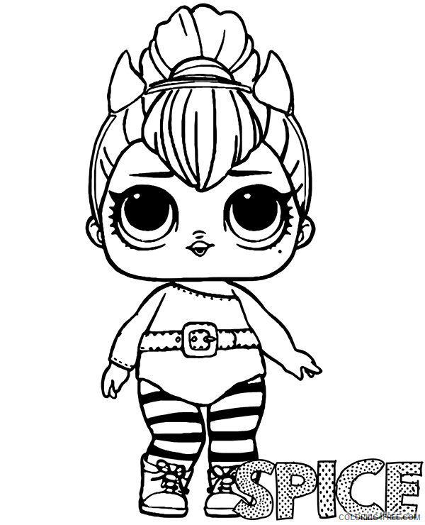 Doll Coloring Pages for Girls spice doll lol surprise Printable 2021 0335 Coloring4free