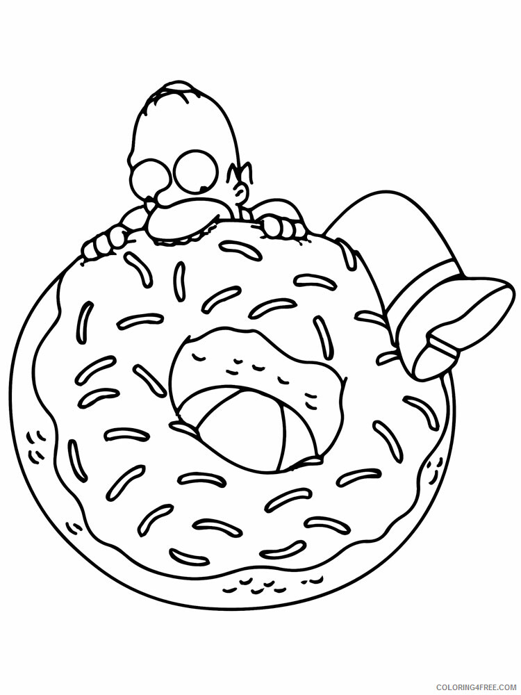 Donut Coloring Pages for Kids donut 12 Printable 2021 149 Coloring4free