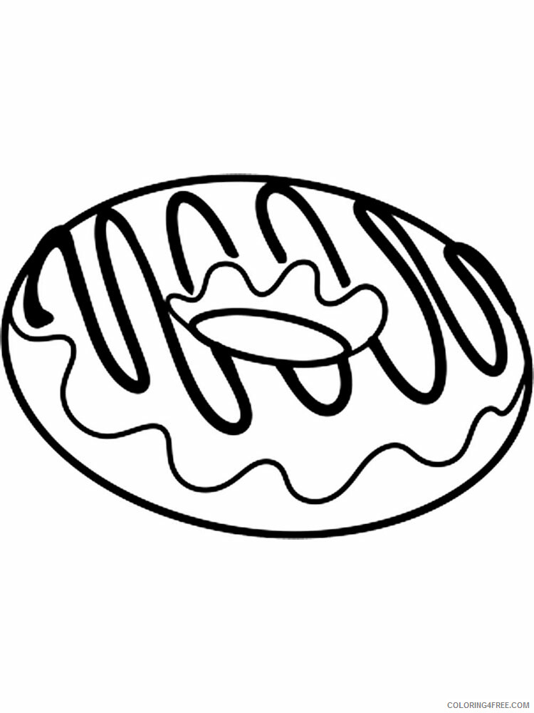 Donut Coloring Pages for Kids donut 2 Printable 2021 151 Coloring4free