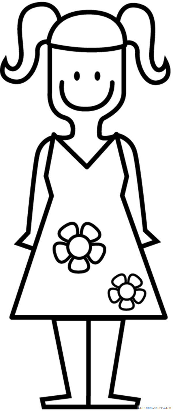 Dress Coloring Pages for Girls Cute Dress for Little Girl Printable 2021 0415 Coloring4free