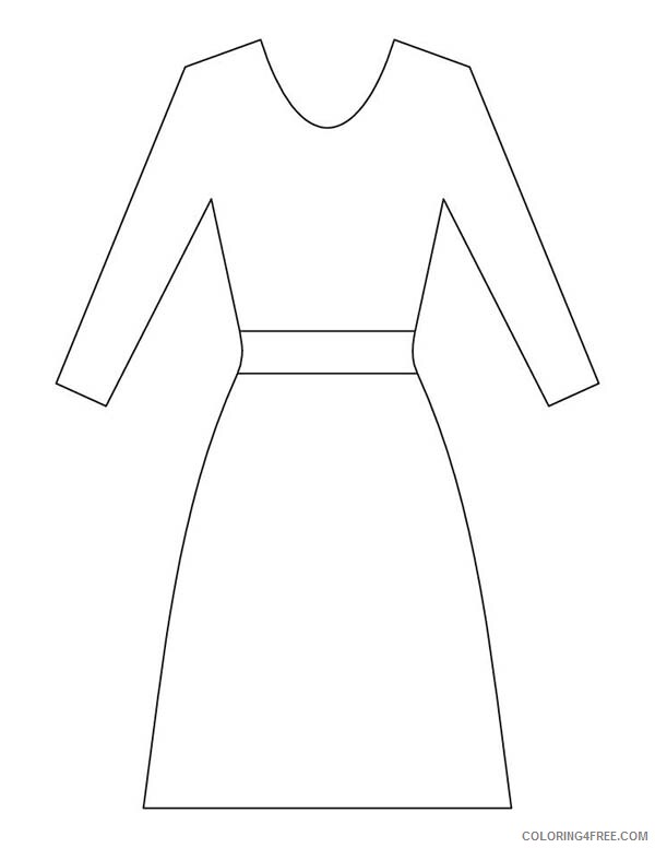 Dress Coloring Pages for Girls Dress Outline Picture Printable 2021 0427 Coloring4free