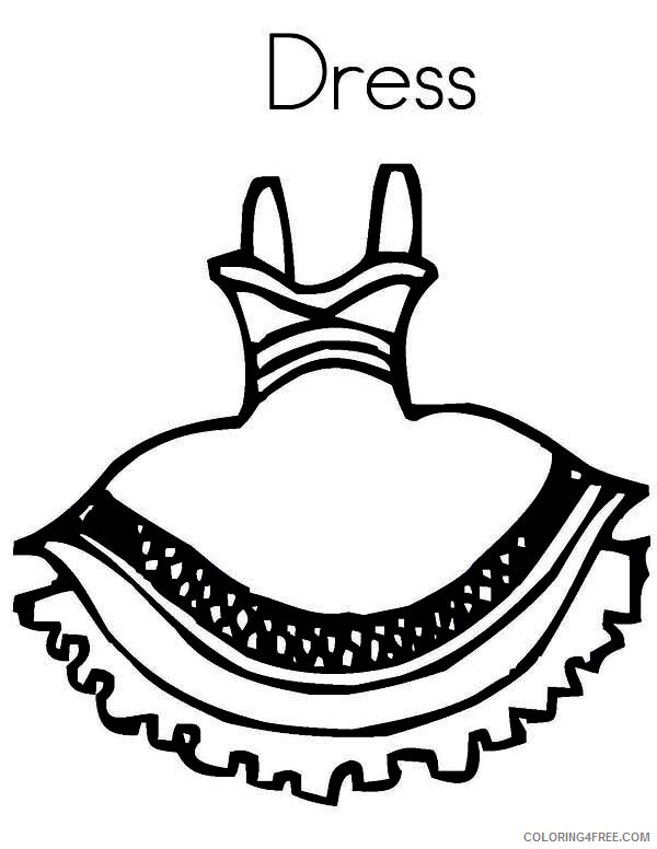 Dress Coloring Pages for Girls Pretty Dress Picture Printable 2021 0434 Coloring4free