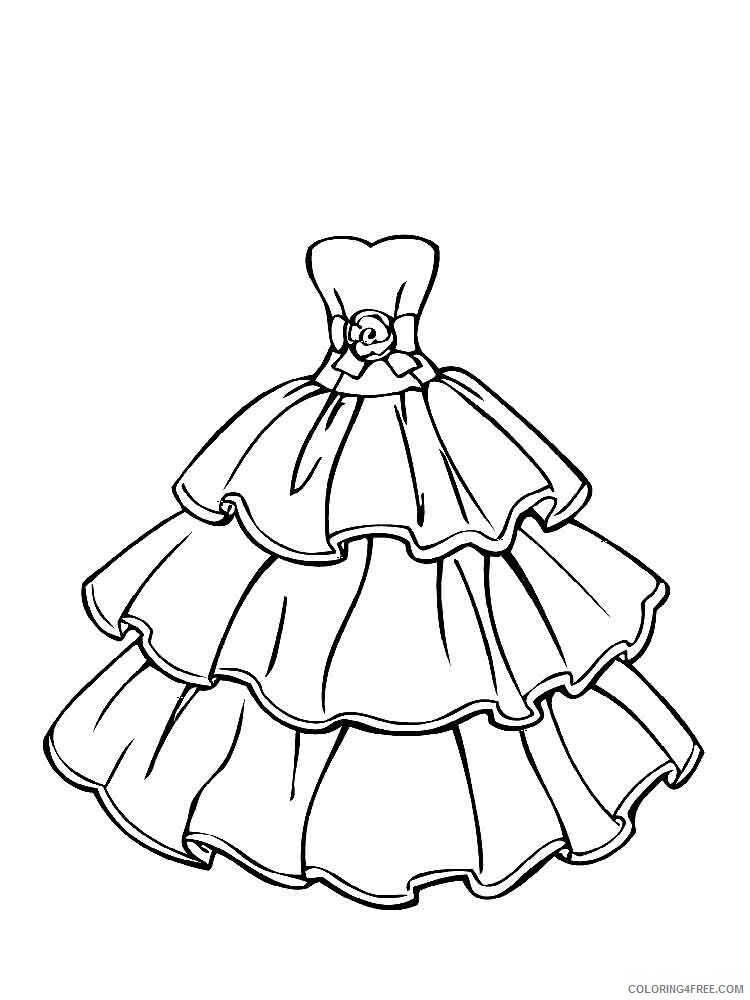 Dress Coloring Pages for Girls dress 1 Printable 2021 0416 Coloring4free