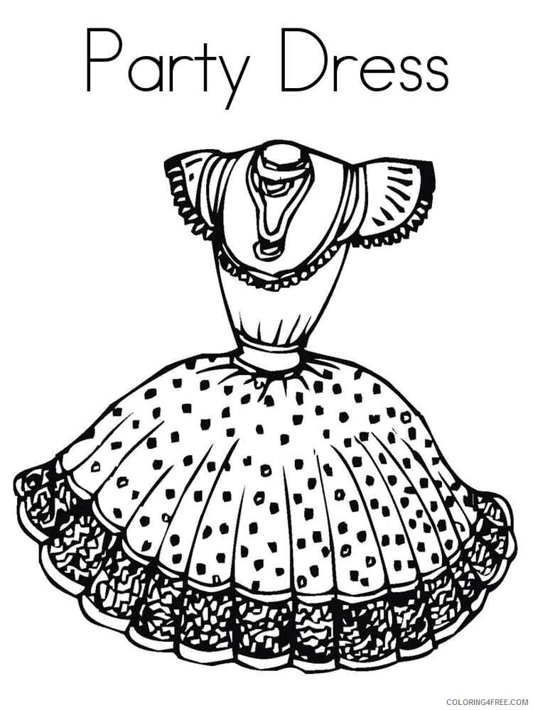 Dress Coloring Pages for Girls dress 14 Printable 2021 0418 Coloring4free