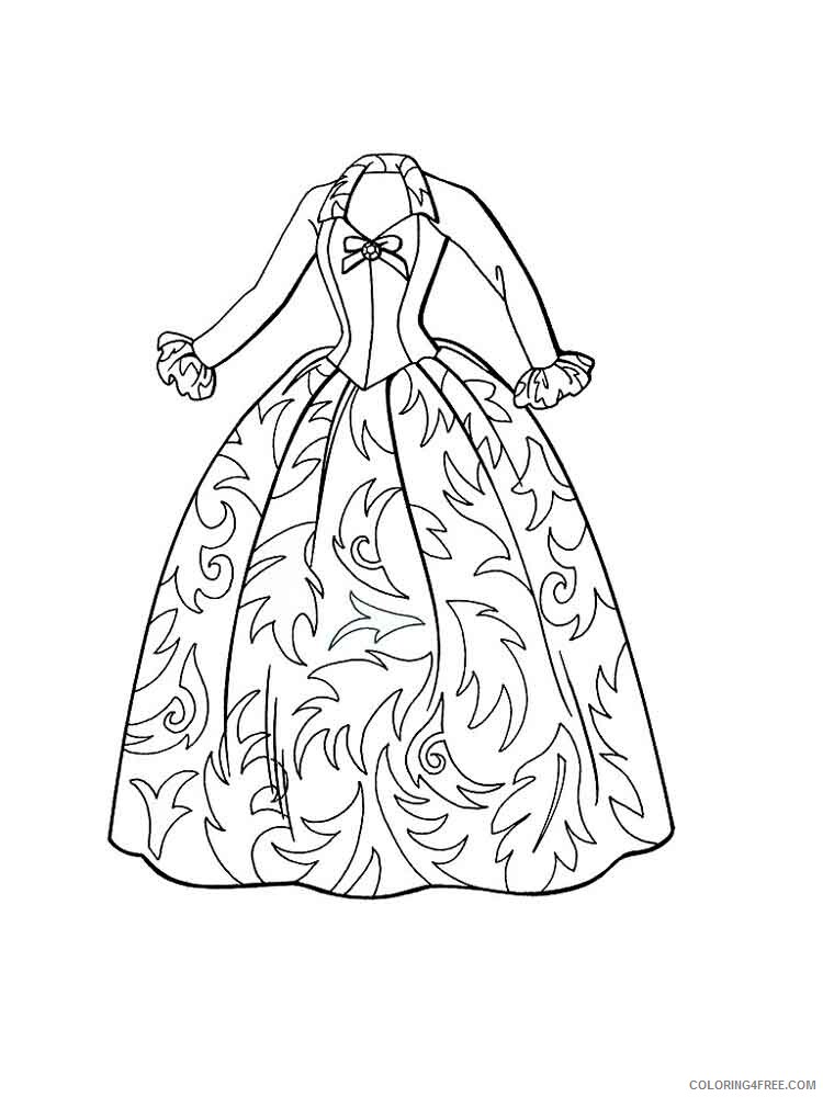 Dress Coloring Pages for Girls dress 2 Printable 2021 0420 Coloring4free