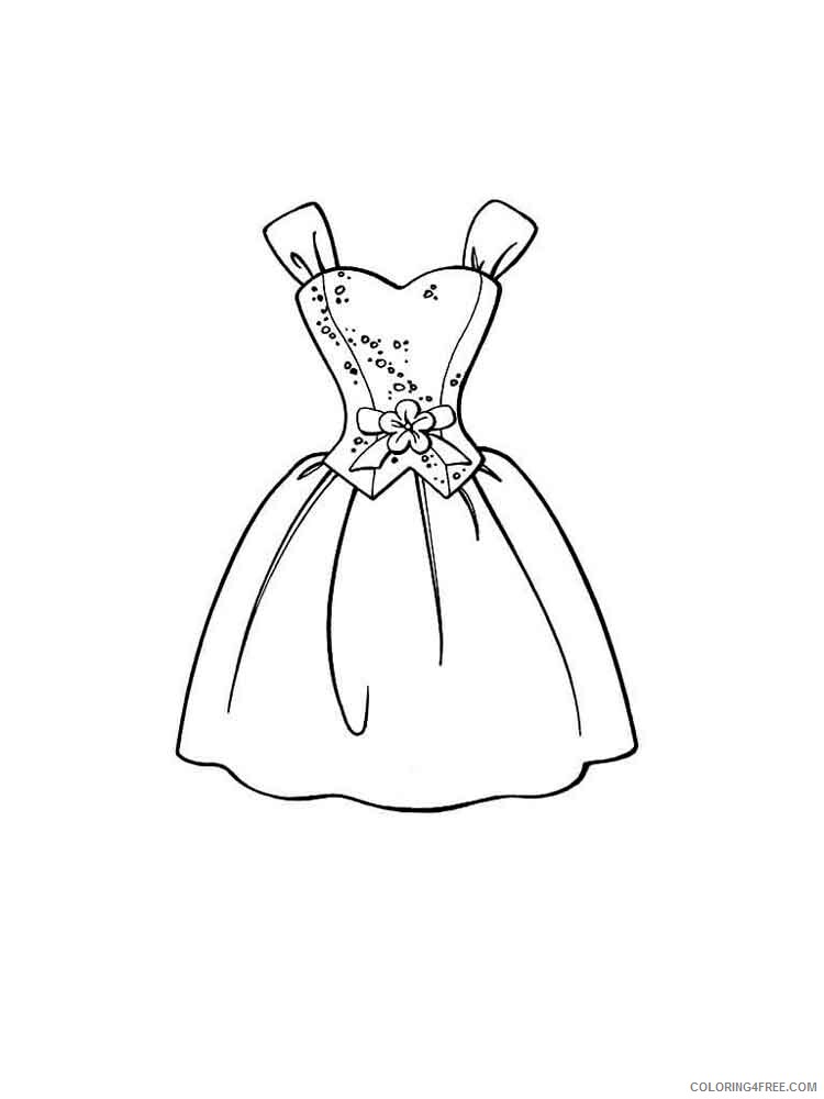 Dress Coloring Pages for Girls dress 4 Printable 2021 0421 Coloring4free