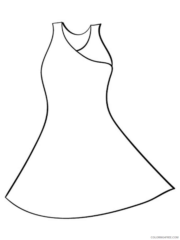 Dress Coloring Pages for Girls dress 5 Printable 2021 0422 Coloring4free