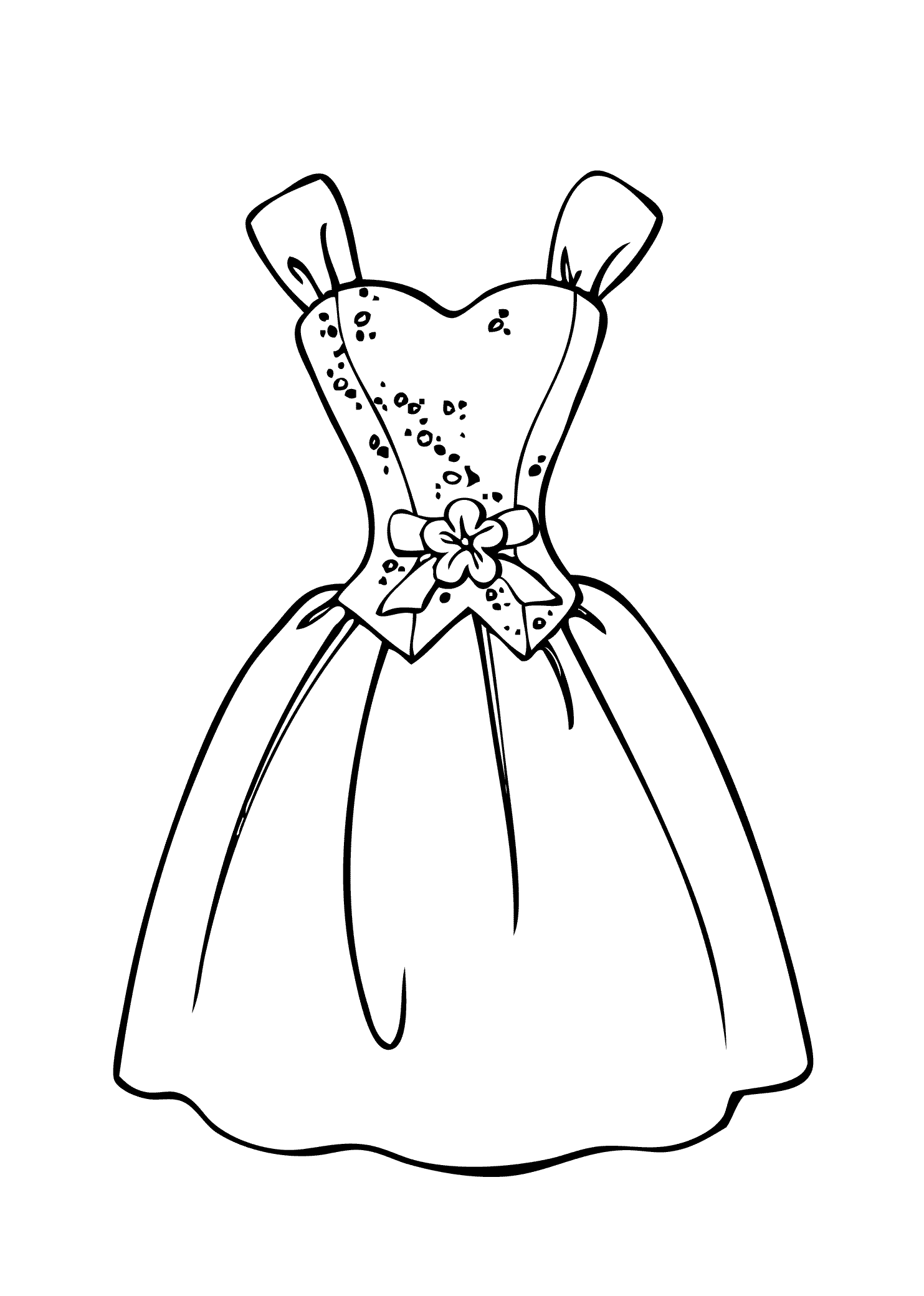 Dress Coloring Pages for Girls for Girls Dress Printable 2021 0414 Coloring4free