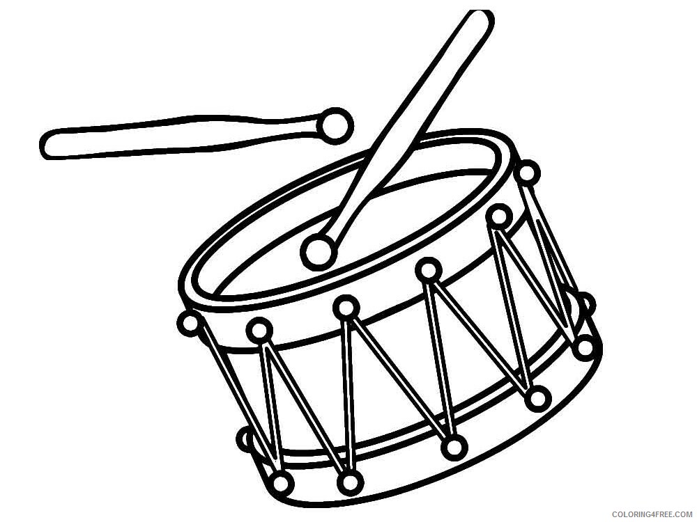 Drum Coloring Pages for Kids drum 1 Printable 2021 160 Coloring4free