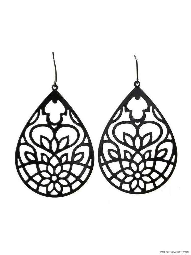 Earring Coloring Pages for Girls earring 2 Printable 2021 0438 Coloring4free
