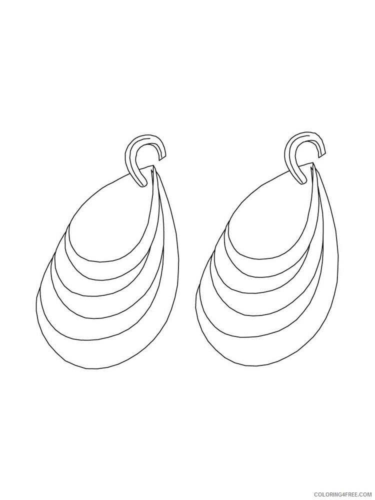 Earring Coloring Pages for Girls earring 3 Printable 2021 0439 Coloring4free