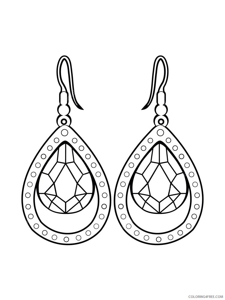 Earring Coloring Pages for Girls earring 5 Printable 2021 0441 Coloring4free