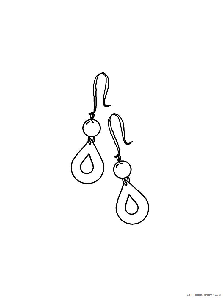 Earring Coloring Pages for Girls earring 8 Printable 2021 0444 Coloring4free