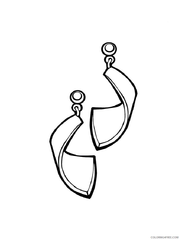 Earring Coloring Pages for Girls earring 9 Printable 2021 0445 Coloring4free