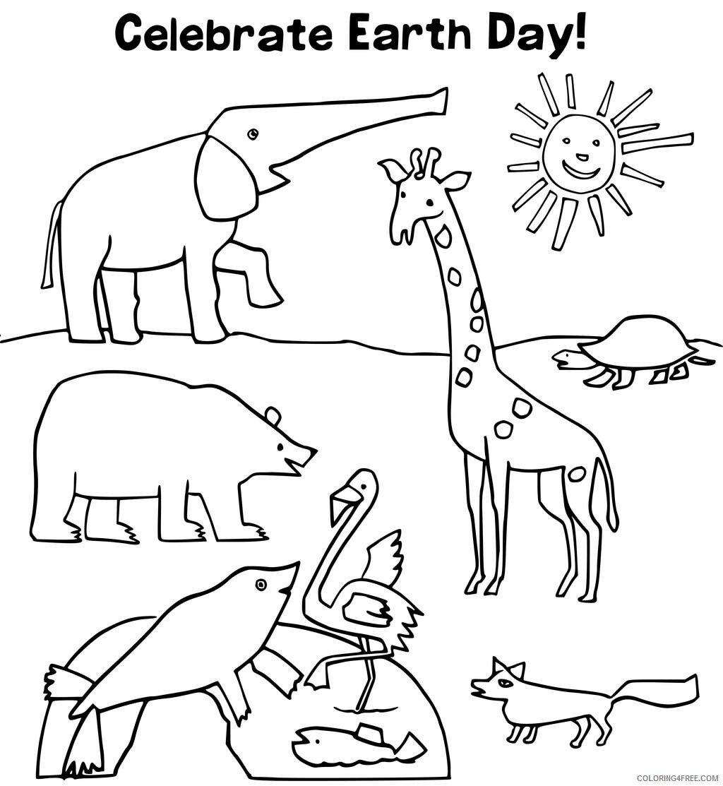 Earth Day Coloring Pages Holiday Celebrate Earth Day Animals Printable 2021 0177 Coloring4free
