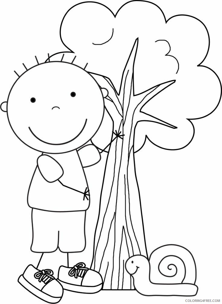 Earth Day Coloring Pages Holiday Earth Day Child with Tree Printable 2021 0190 Coloring4free