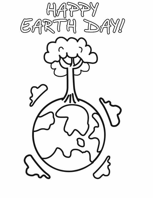 Earth Day Coloring Pages Holiday Happy Earth Day Printable 2021 0215 Coloring4free