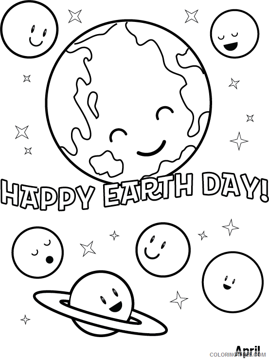 Earth Day Coloring Pages Holiday Happy Earth Day Sheet Printable 2021 0219 Coloring4free