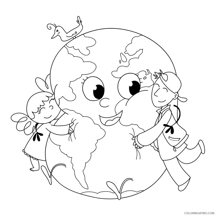 Earth Day Coloring Pages Holiday Printable Earth Day for Kids Printable 2021 0223 Coloring4free