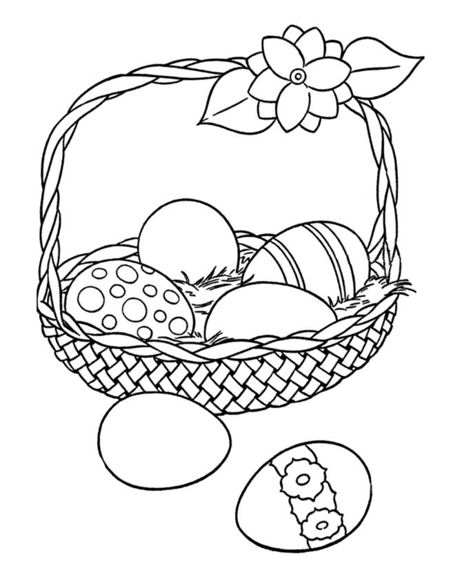 Easter Basket Coloring Pages Holiday Easter Basket Printable 2021 0371 Coloring4free