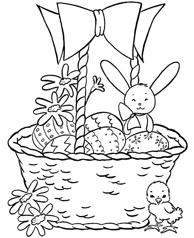 Easter Basket Coloring Pages Holiday Easter Basket Printable 2021 0378 Coloring4free