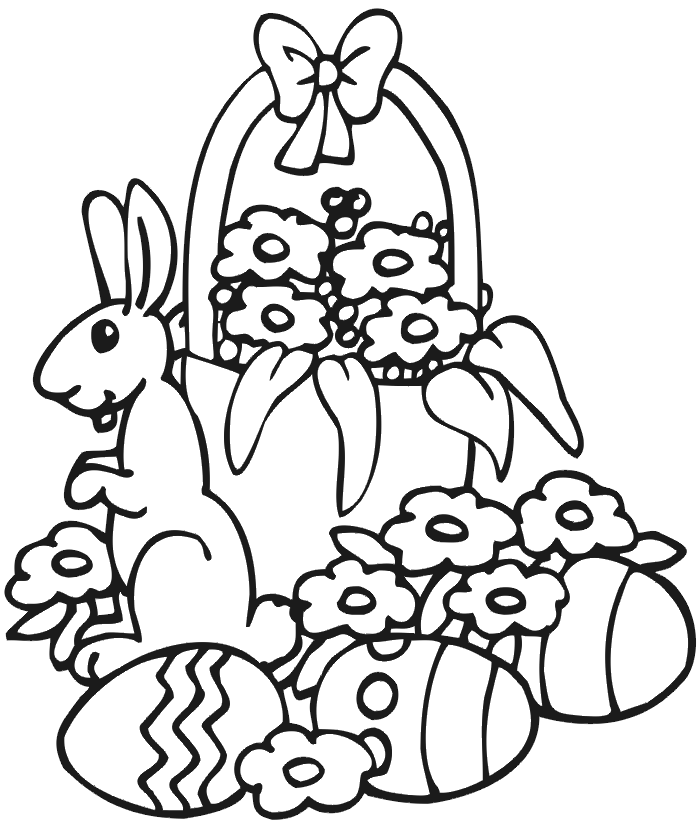 Easter Basket Coloring Pages Holiday Free Easter Basket Printable 2021 0392 Coloring4free