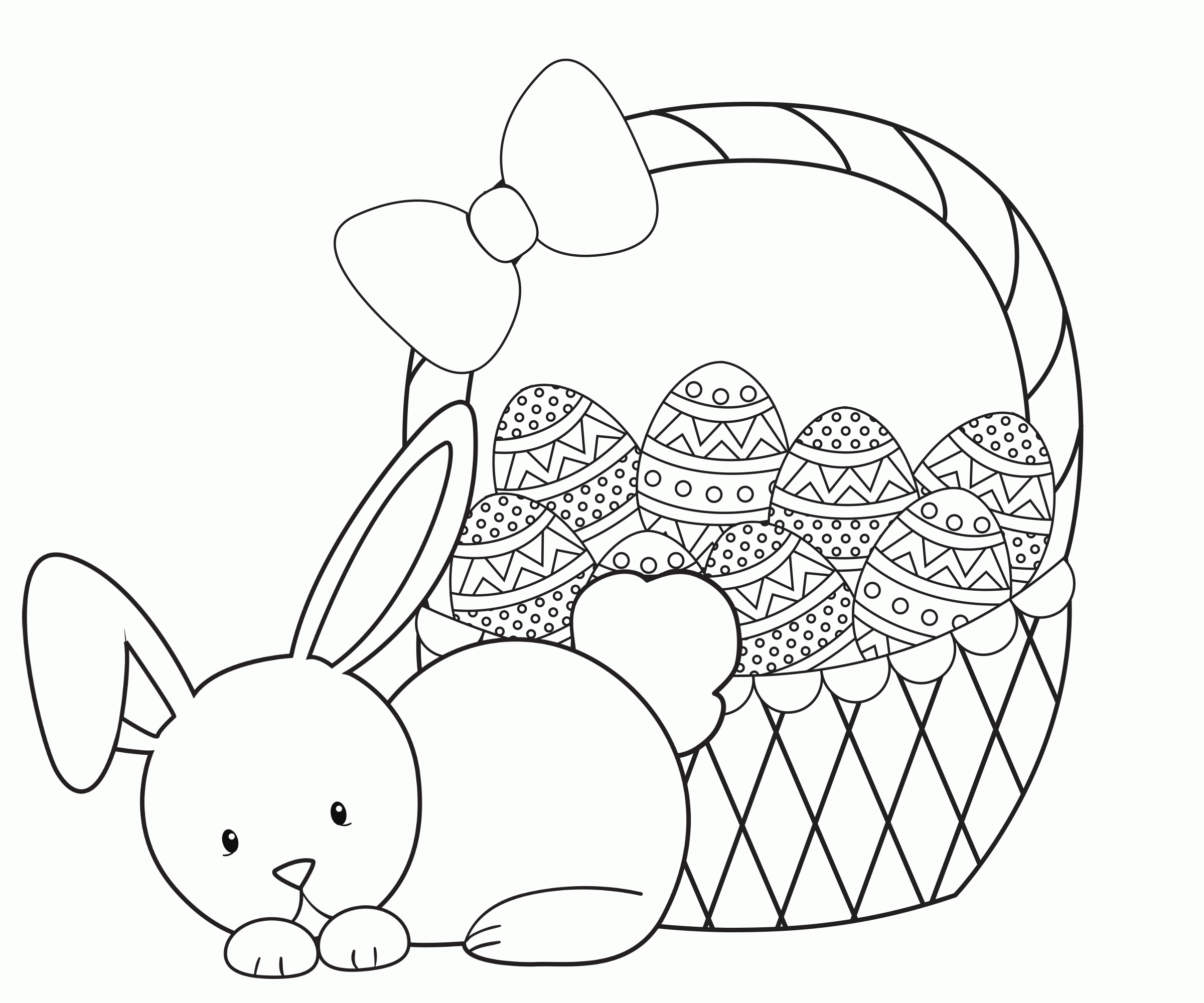 Easter Basket Coloring Pages Holiday Printable Easter Basket Printable 2021 0398 Coloring4free