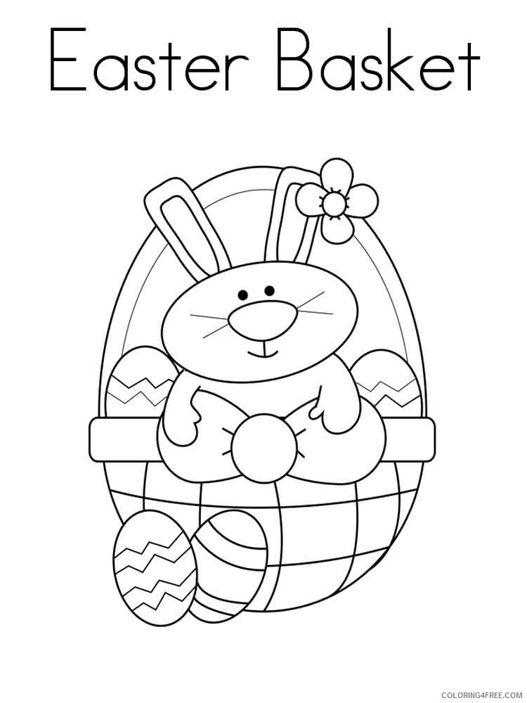 Easter Basket Coloring Pages Holiday easter basket 5 Printable 2021 0375 Coloring4free