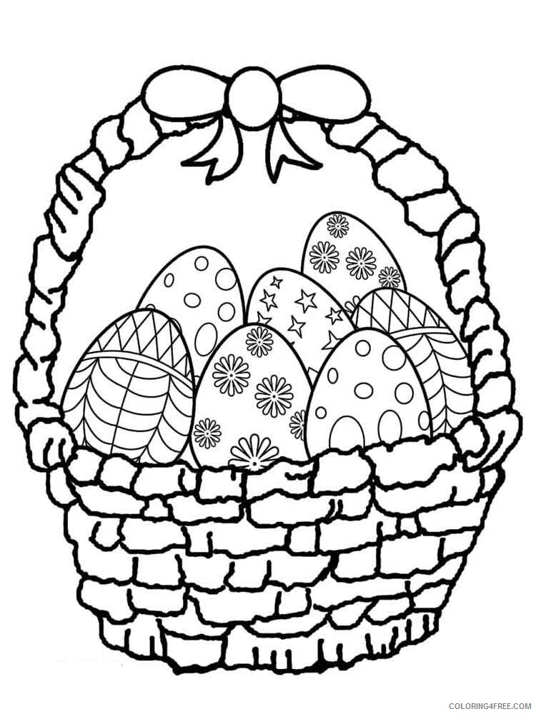 Easter Basket Coloring Pages Holiday easter basket 9 Printable 2021 0377 Coloring4free