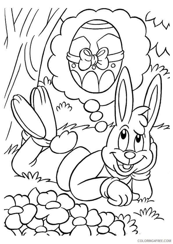Easter Bunny Coloring Pages Holiday 1530585088_the easter bunny wants an egg a4 Printable 2021 0401 Coloring4free