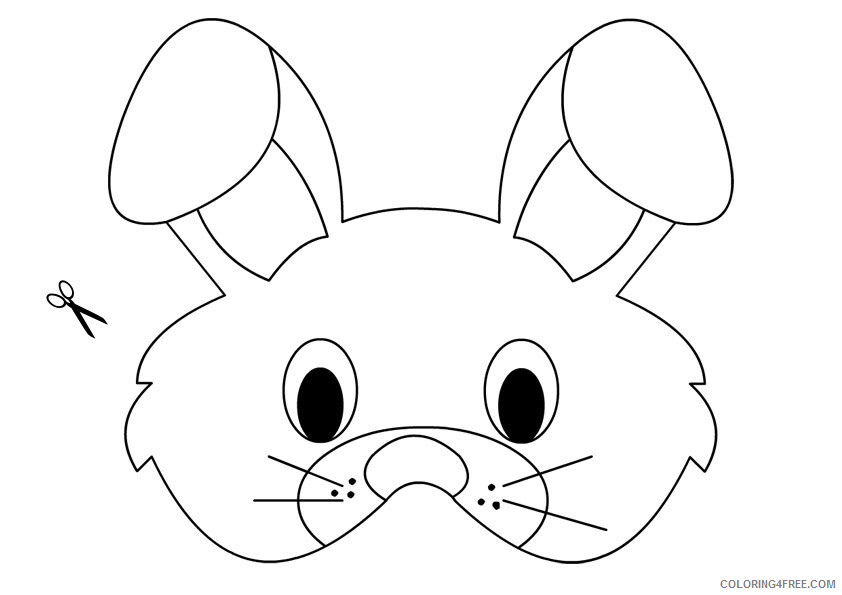 Easter Bunny Coloring Pages Holiday Easter Activities Bunny Mask Printable 2021 0407 Coloring4free