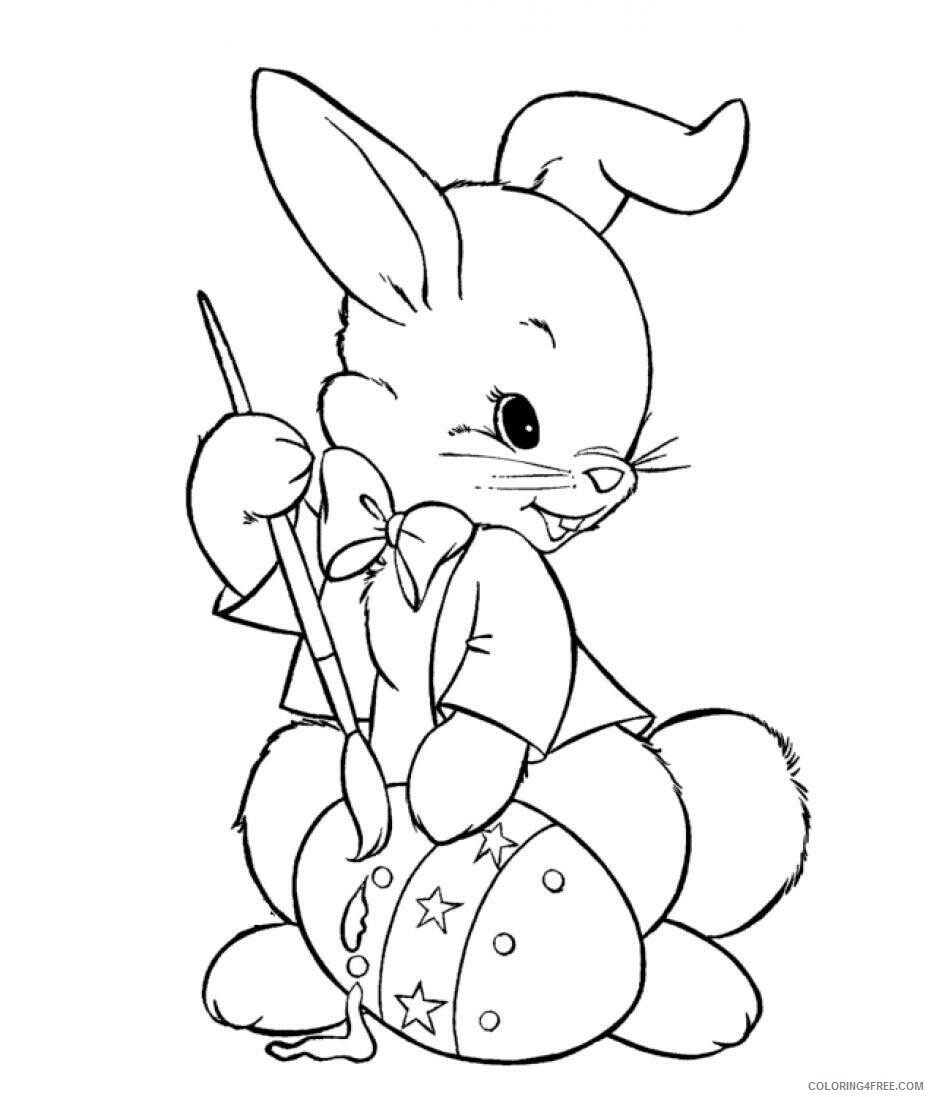 Easter Bunny Coloring Pages Holiday Easter Bunny Pictures to Printable 2021 0439 Coloring4free