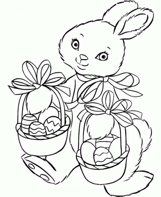 Easter Bunny Coloring Pages Holiday Easter Bunny Printable 2021 0412 Coloring4free