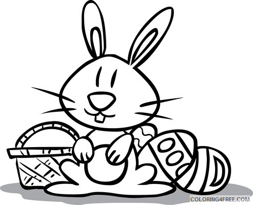 Easter Bunny Coloring Pages Holiday Easter Bunny Sheet Printable 2021 0434 Coloring4free