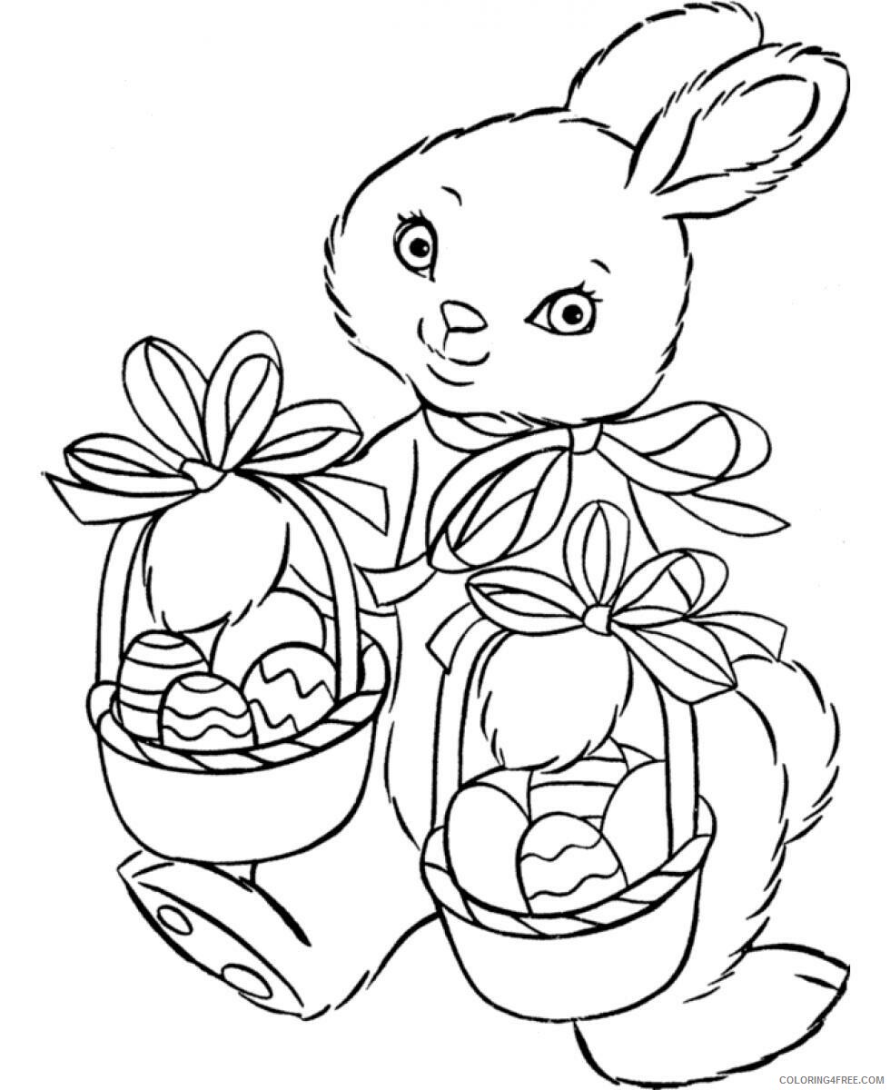Easter Bunny Coloring Pages Holiday Easter Bunny to Print Printable 2021 0431 Coloring4free