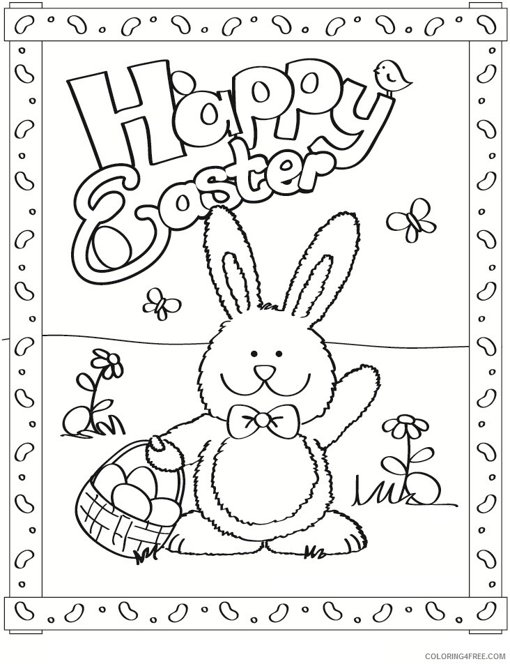 Easter Bunny Coloring Pages Holiday Free Easter Bunny 2 Printable 2021 0448 Coloring4free