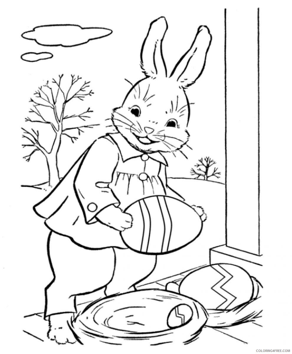 Easter Bunny Coloring Pages Holiday Free Easter Bunny Printable 2021 0449 Coloring4free