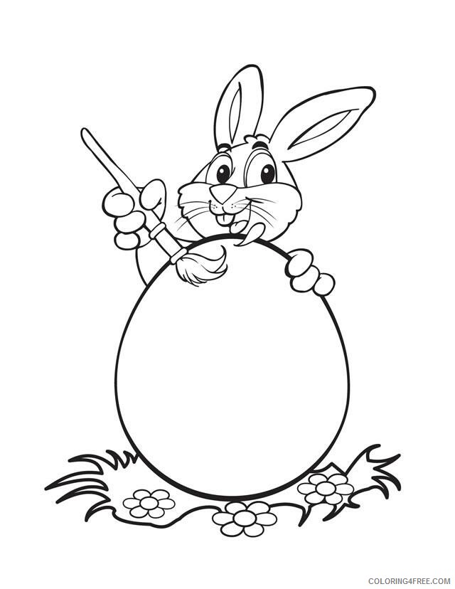 Easter Bunny Coloring Pages Holiday Free Easter Bunny to Print Printable 2021 0450 Coloring4free