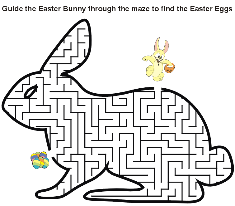 Easter Bunny Coloring Pages Holiday Guide the Easter Bunny Maze Printable 2021 0453 Coloring4free