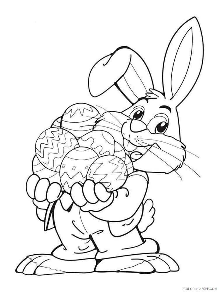 Easter Bunny Coloring Pages Holiday easter bunny 1 Printable 2021 0414 Coloring4free