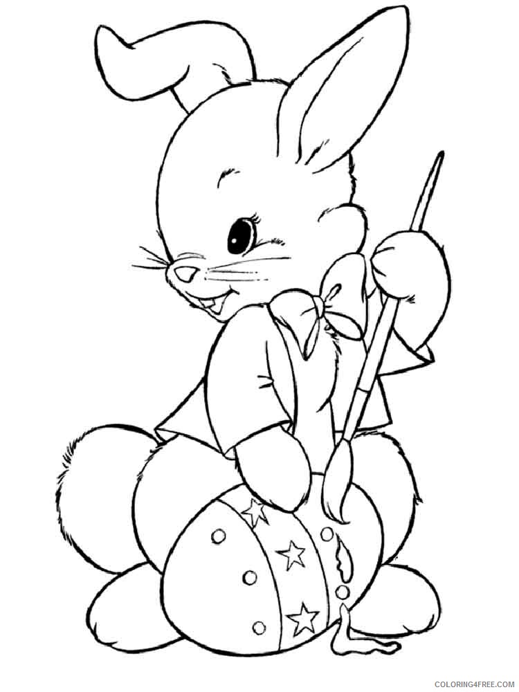 Easter Bunny Coloring Pages Holiday easter bunny 11 Printable 2021 0415 Coloring4free