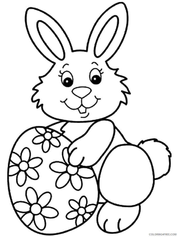Easter Bunny Coloring Pages Holiday easter bunny 12 Printable 2021 0416 Coloring4free