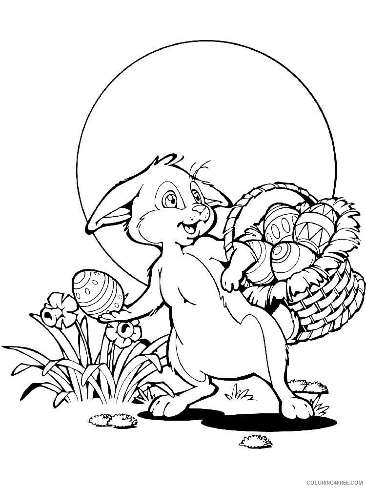 Easter Bunny Coloring Pages Holiday easter bunny 15 Printable 2021 0418 Coloring4free