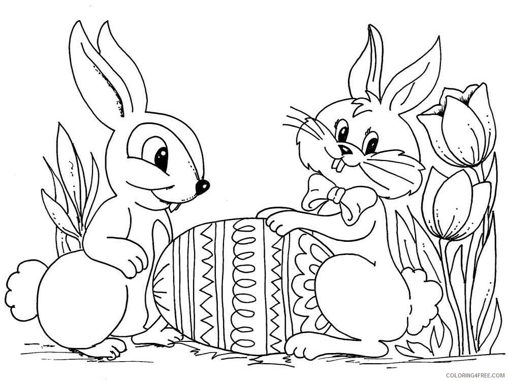 Easter Bunny Coloring Pages Holiday easter bunny 6 Printable 2021 0424 Coloring4free