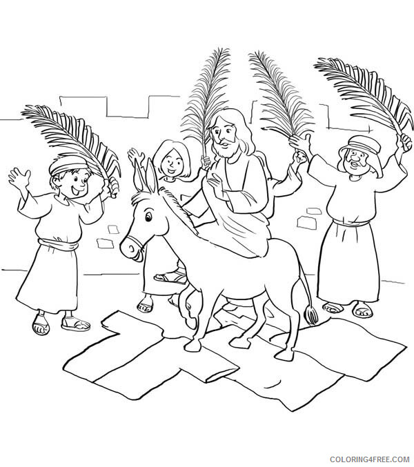 Easter Coloring Pages Holiday Branches Palm Sunday Printable 2021 0236 Coloring4free