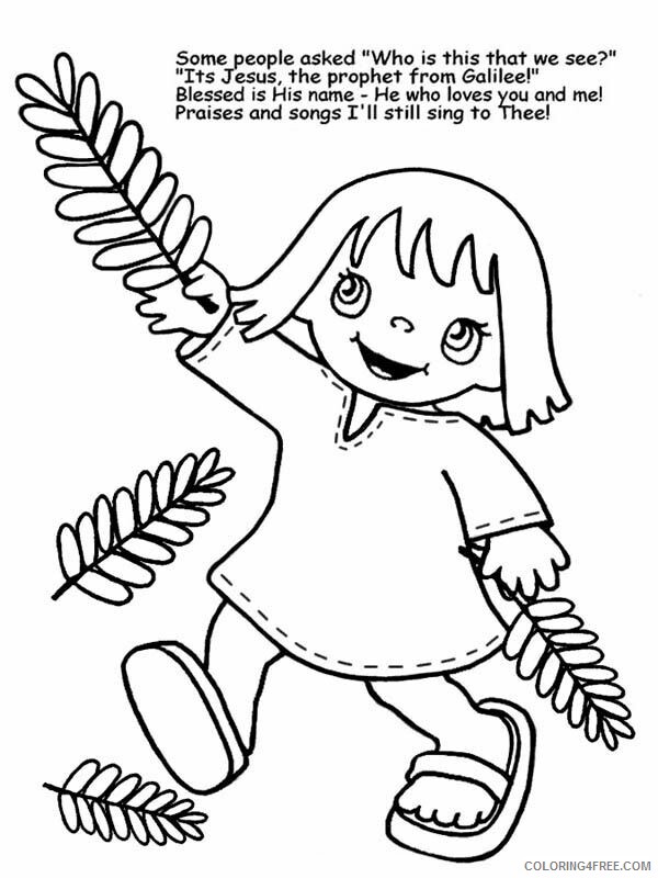 Easter Coloring Pages Holiday Child on Palm Sunday Printable 2021 0237 Coloring4free