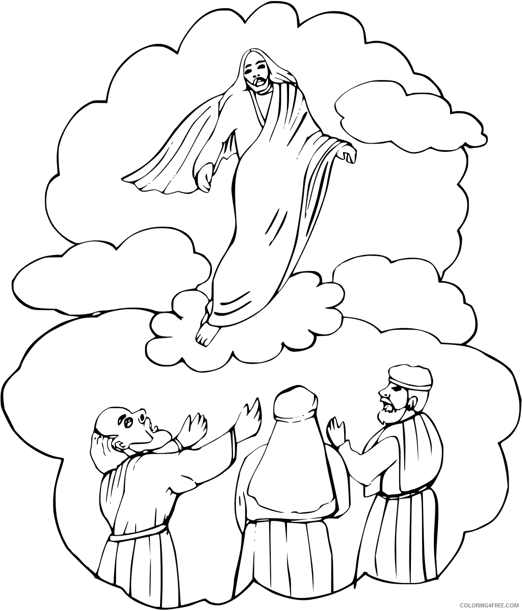 Easter Coloring Pages Holiday Christ Ascention Easter Printable 2021 0238 Coloring4free