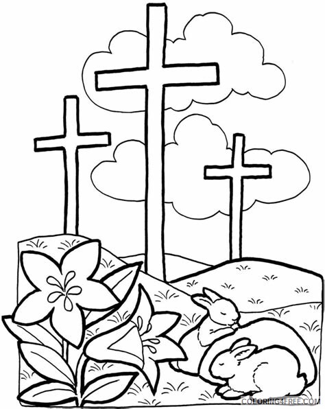 Easter Coloring Pages Holiday Crosses Religious Easter Printable 2021 0243 Coloring4free