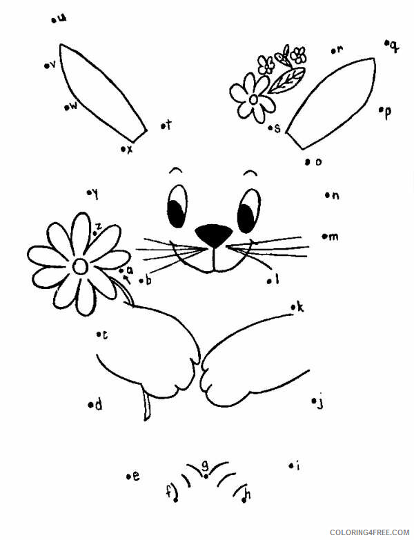 Easter Coloring Pages Holiday Easter Connect the Dots Kindergarten Sheet Printable 2021 0291 Coloring4free